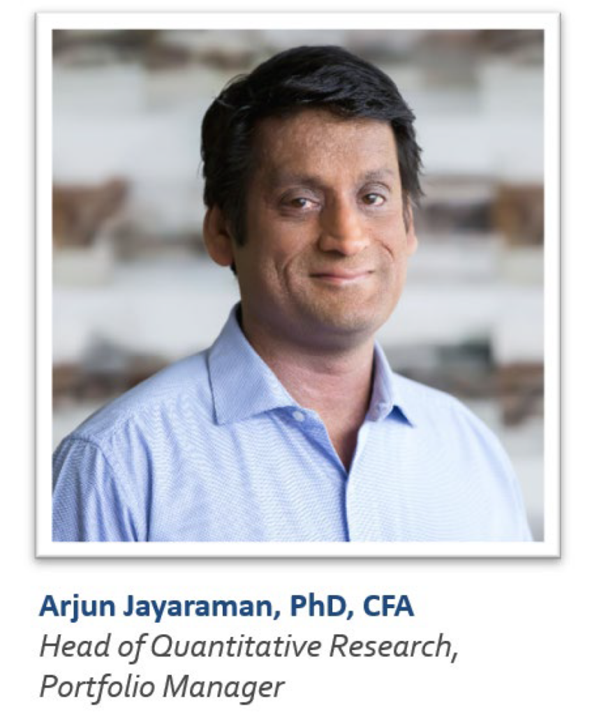 Arjun Jayaraman, Causeway head of quantitative research, portfolio